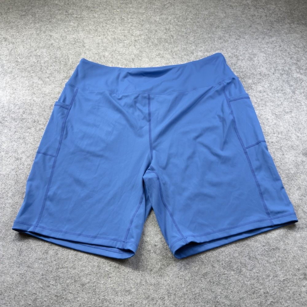 Gradual Biker Shorts Women 3XL Blue Excellent High Waist Pockets Athletic